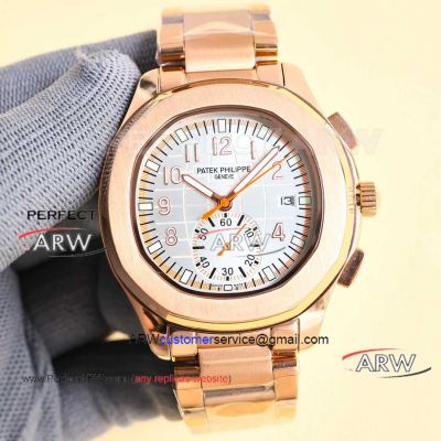 Perfect Patek Philippe White Dial Full Rose Gold Men's Watch 42mm Replica 